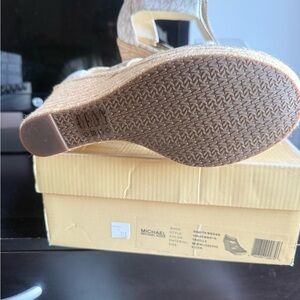 Michael Kors Beige Wedge Sandals